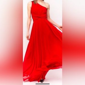 Liu Jo One Shoulder Flared Gown